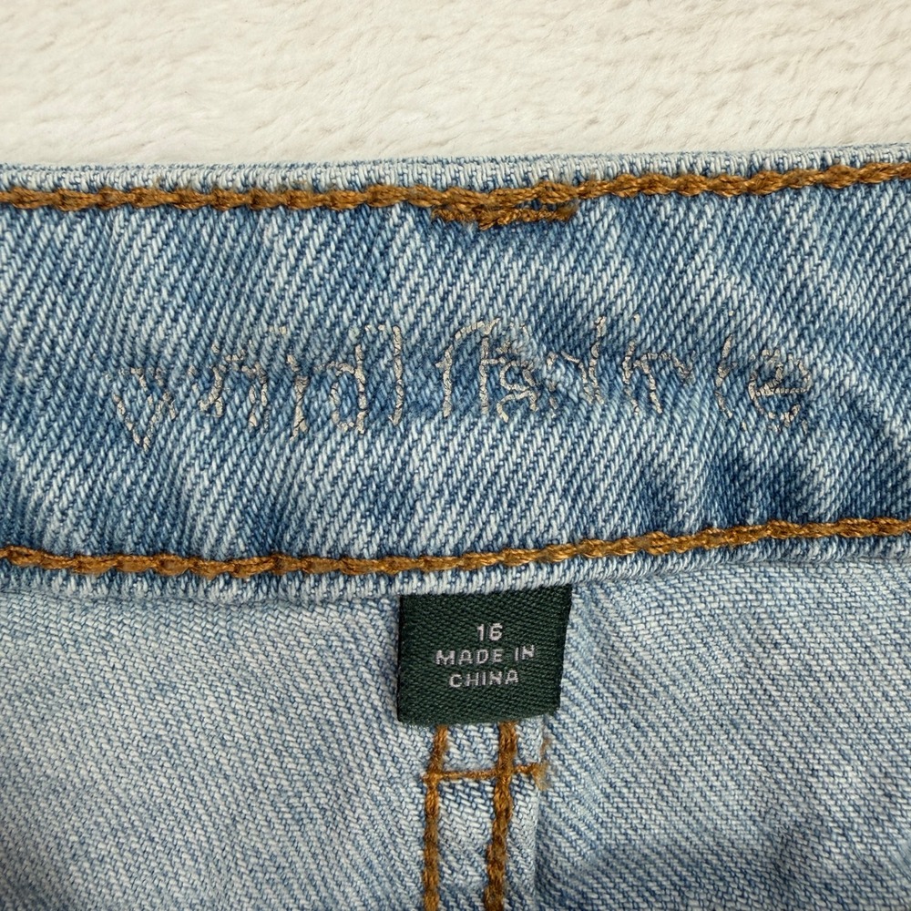Wild Fable 16 Jeans High Rise Straight Ankle Stretch Light Blue Denim Boho Basic - Picture 6 of 16